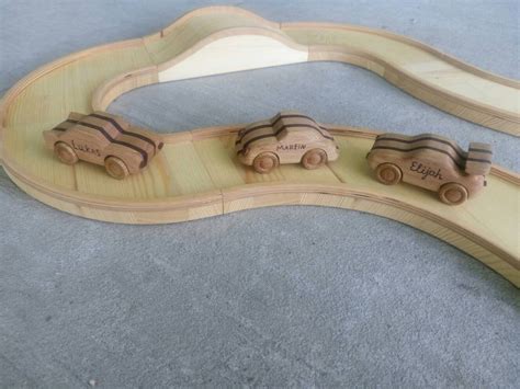 wooden car track toy.